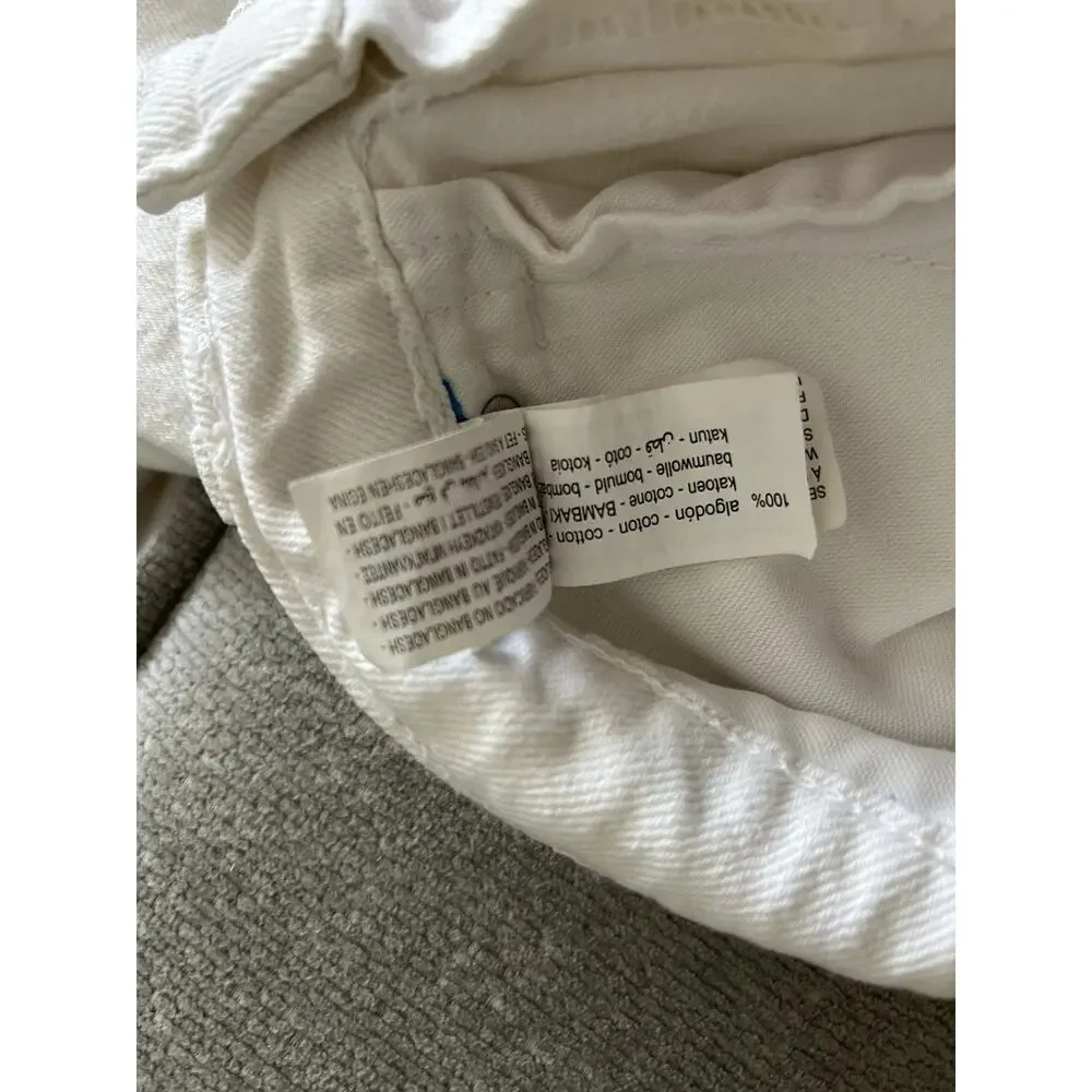 ZARA Barrel Jeans White Wide Leg Size 6 Baggy Boho - Picture 9 of 10